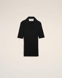 Ami Paris - Knit Short Sleeves Polo - Lyst