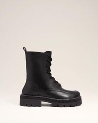 Ami Paris - Leather Anatomical Toe Laced Up Boots - Lyst