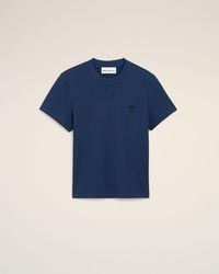 Ami Paris - Cotton Ami De Coeur Cropped T-Shirt - Lyst