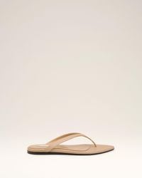 Ami Paris - Lamb Leather Pointed Toe Flip Flops - Lyst