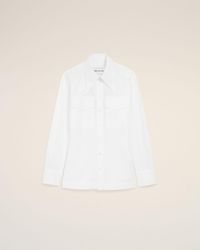 Ami Paris - Cotton Sharp Collar Fitted Shirt - Lyst