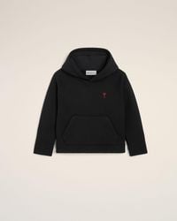 Ami Paris - Cotton Hoodie With Ami De Coeur - Lyst