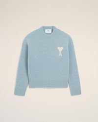 Ami Paris - Alpaca Ami De Coeur Crewneck Sweater - Lyst