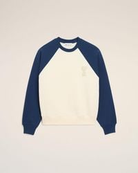 Ami Paris - And Cotton Knitted Ami De Coeur Sweatshirt - Lyst