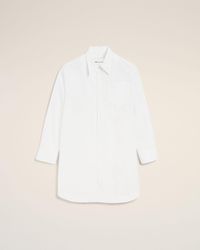 Ami Paris - Cotton Ami De Coeur Wide Shirt Dress - Lyst