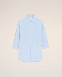 Ami Paris - Cotton Ami De Coeur Wide Shirt Dress - Lyst