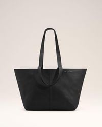 Ami Paris - Schwarze Midi Tote Bag Aus Leder - Lyst