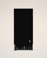 Ami Paris - Wool Scarf With Ami De Coeur Patch - Lyst