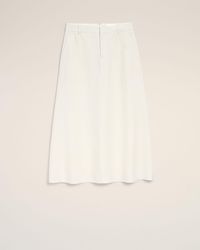 Ami Paris - Blended Linen Tailor Construction Long Trapeze Skirt - Lyst