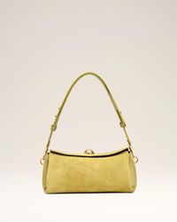 Ami Paris - Grüne Carrousel Tasche Aus Wildleder Gelb - Lyst