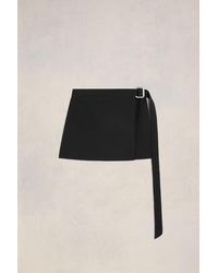 Ami Paris - Mini Belted Skirt With Slit - Lyst