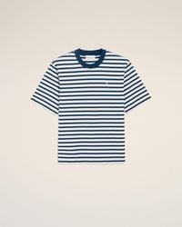 Ami Paris - Cotton Boxy Fit Mariniere Ami De Coeur T-Shirt - Lyst