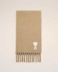 Ami Paris - Alpaca Scarf With Ami De Coeur - Lyst