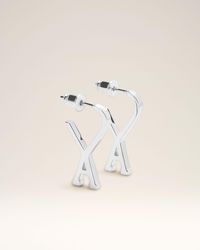 Ami Paris - Brass Small Hoops With Ami De Coeur - Lyst