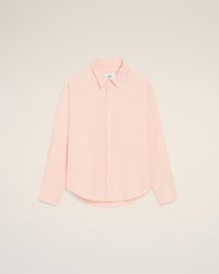 Ami Paris - Ami De Coeur Hemd Mit Boxy-Fit Aus Rosafarbener Baumwolle Mit Prägung Rosa - Lyst