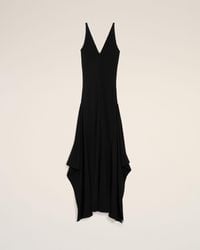 Ami Paris - Long Silk-Blend Godet Dress - Lyst