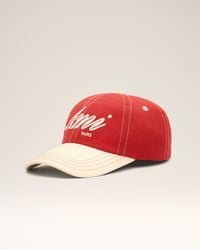 Ami Paris - And Cotton Cap With Embroidery - Lyst