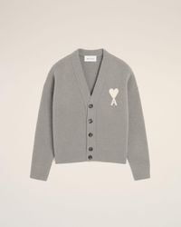 Ami Paris - Alpaca Cardigan With Ami De Coeur - Lyst