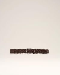Ami Paris - Braided Paris Paris Cow Leather Belt 30Mm - Lyst