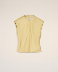 Ami Paris - Sleeveless Raw Edge Details Top - Lyst
