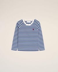 Ami Paris - And Mariniere Cotton T-Shirt With Ami De Coeur - Lyst