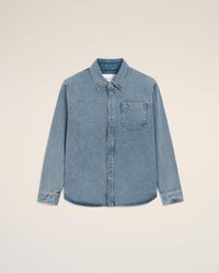 Ami Paris - Cotton Overshirt With Ami De Coeur - Lyst