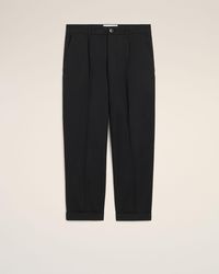 Ami Paris - Cotton Carrot Oversized Trousers - Lyst