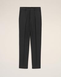 Ami Paris - Weite Hose Aus Schwarzer Wolle Grau - Lyst