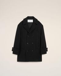 Ami Paris - Wool Pea Coat - Lyst