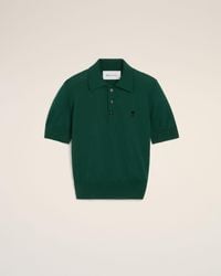 Ami Paris - Wool Polo With Ami De Coeur - Lyst