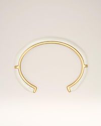 Ami Paris - Brass Hammered Lacquered Bracelet - Lyst