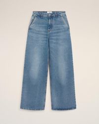 Ami Paris - Cotton Super Wide Fit Jeans - Lyst
