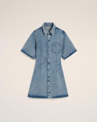 Ami Paris - Denim Shirt Dress - Lyst