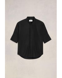 Ami Paris - Oversize Shirt With Mao Collar - Lyst