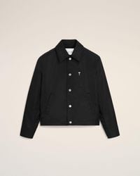Ami Paris - Nylon Ami De Coeur Stud Buttoned Jacket - Lyst
