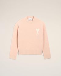 Ami Paris - Alpaca Ami De Coeur Crewneck Sweater - Lyst