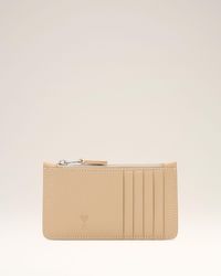 Ami Paris - Zipped Cowhide Leather Card Holder With Ami De Coeur - Lyst