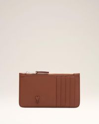 Ami Paris - Cowhide Leather Ami De Coeur Zipped Card Holder - Lyst