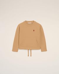 Ami Paris - Cotton Ami De Coeur Crewneck Sweatshirt - Lyst