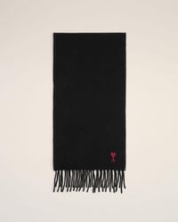 Ami Paris - Wool Ami De Coeur Scarf - Lyst