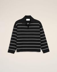 Ami Paris - Cotton Ami Patch Striped Polo - Lyst