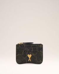Ami Paris - Grünes Leder-Kartenetui Mit Reißverschluss - Lyst