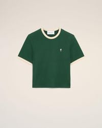 Ami Paris - Contrasted Cotton T-Shirt With Ami De Coeur - Lyst