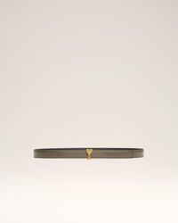 Ami Paris - Glazed Leather Ami De Coeur Buckle 25 Mm Belt - Lyst