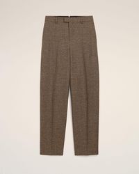 Ami Paris - Houndstooth Balloon-Fit Wool Trousers - Lyst