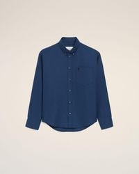 Ami Paris - Cotton Boxy Embroidered Ami De Coeur Shirt - Lyst