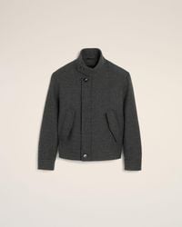 Ami Paris - Wool Padded Harrington Jacket - Lyst