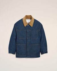 Ami Paris - Gepolsterte Worker-Jacke Aus Baumwolle - Lyst