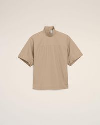 Ami Paris - Cotton Stand Up Collar Buttoned Top - Lyst