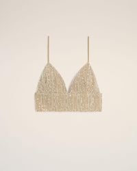 Ami Paris - Cropped Top With Sequin Embroidery - Lyst